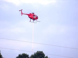 Helicopter Used To Trim Power line ROW