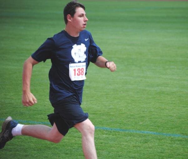 Robby Edge participating in State Special Olympics 