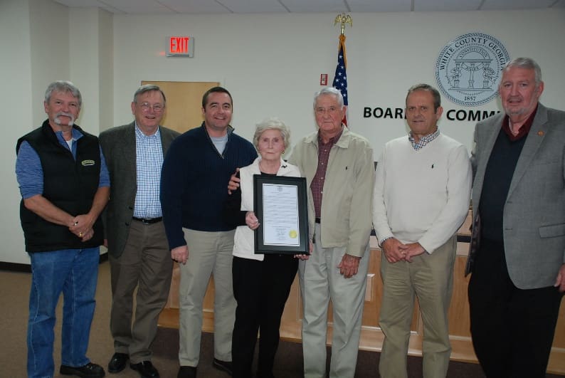 Ann And Crawford Skelton Recognized By White County Commission