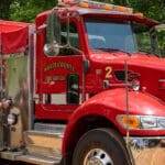 Firefighters Respond To Structure Fire On Asbestos Road